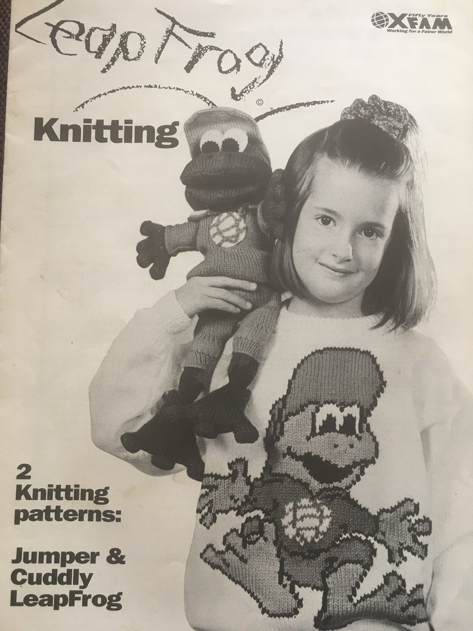 Vintage Oxfam Leapfrog Jumper and Toy Knitting Pattern. Etsy