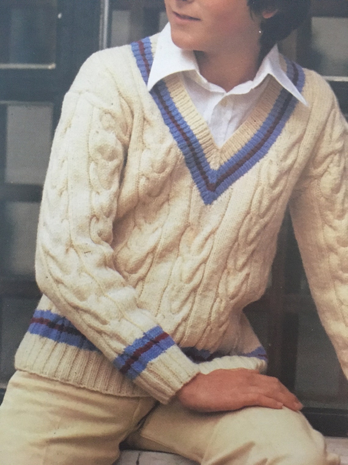 Vintage Cricket Sweater Knitting Pattern Etsy