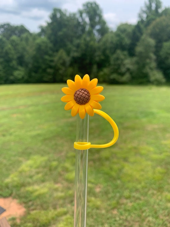 Sunflower Straw Topper Straw Charm Straw Buddy 