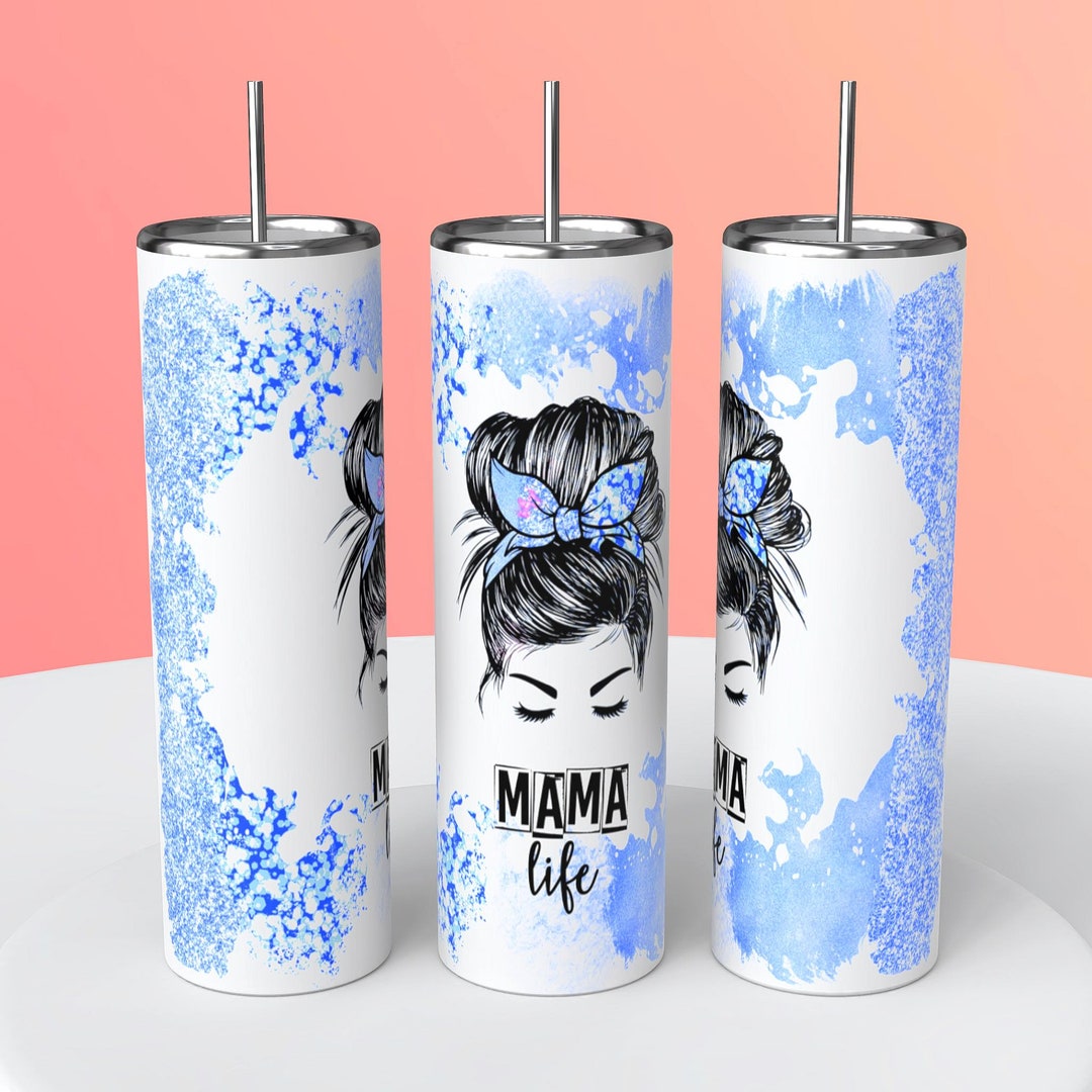 Mama Life Tumbler Messy Bun Mama Life Tumbler Gift for Mama - Etsy