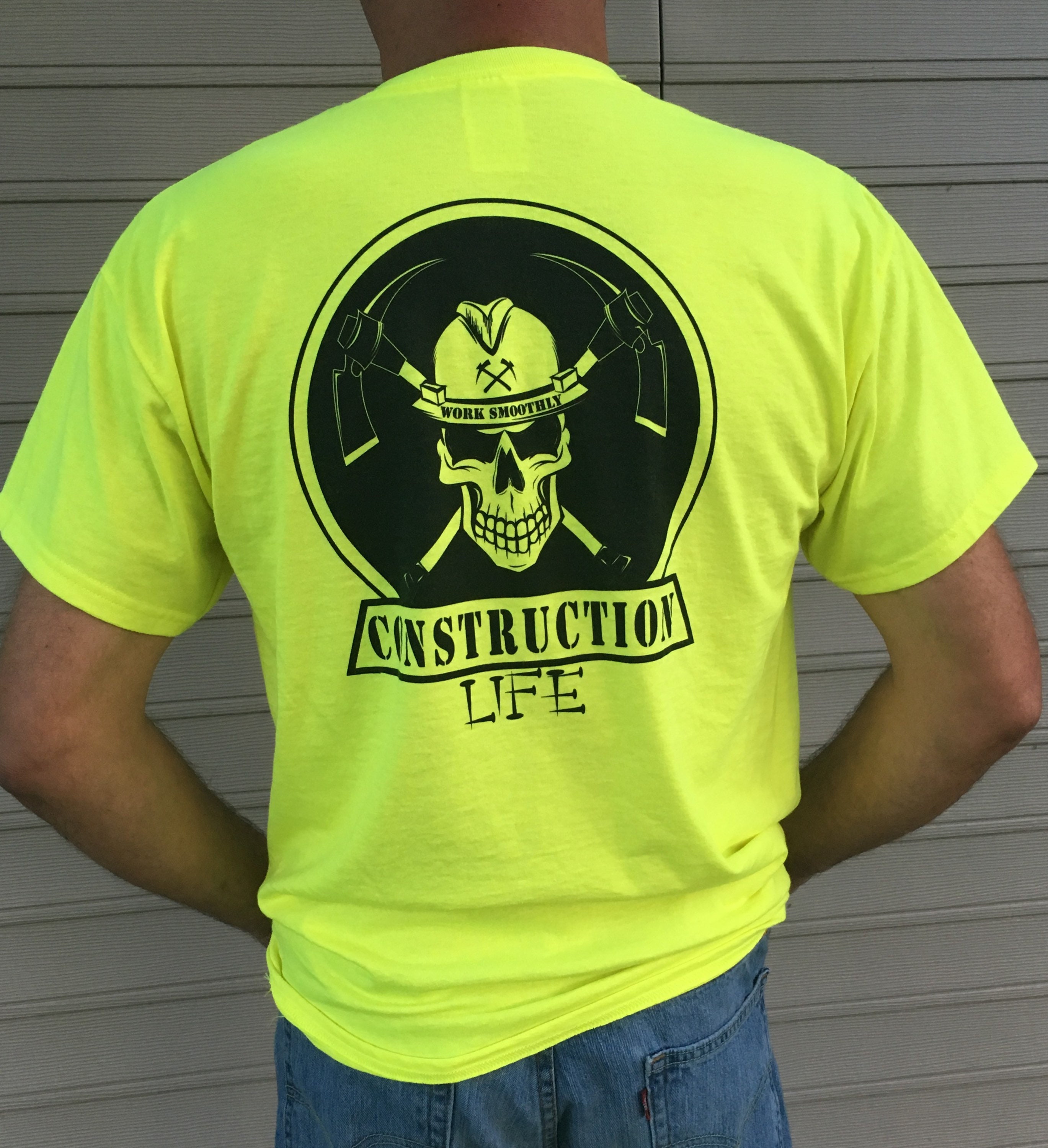 CONSTRUCTION LIFE Safety Green TShirt Coolest Etsy