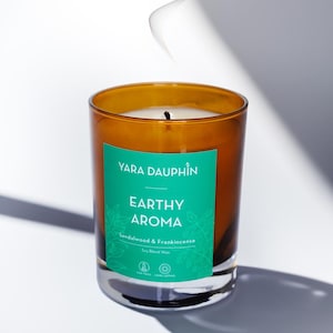 Vela perfumada hecha a mano - Vela de soja con aroma terroso - Velas de cera de soja fundidas - Velas de cera con un aroma delicioso