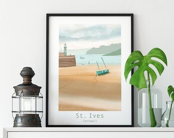 St. Ives Harbour Giclée Print, Cornwall Wall Art