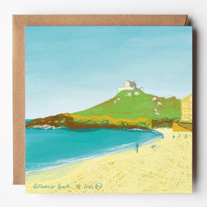 Porthmeor Beach Greetings Card: Cornwall Art Print