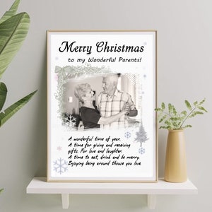 Christmas Custom Couple Portrait, Christmas Card, Christmas Tree Holiday Card Idea, Parents greeting card,Family Portrait, DOWNLOAD DIGITAL