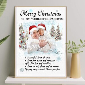Christmas gift for parents, Custom Couple Portrait, Christmas Card Idea, Parents greeting card,Family Portrait, DOWNLOAD DIGITAL