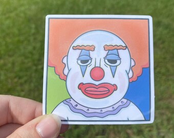 SAD CLOWN wasserdichter Aufkleber | Laptop Aufkleber | Lustiger Sticker | Wasserflasche Aufkleber | Emo Aufkleber