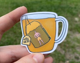 HOTTIE HOT TEA Waterproof Sticker | Laptop Sticker | Funny Sticker | Water Bottle Sticker | Food Sticker
