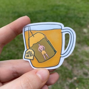 HOTTIE HOT TEA Waterproof Sticker | Laptop Sticker | Funny Sticker | Water Bottle Sticker | Food Sticker