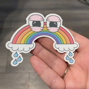 RAINBOW CRYBABY Waterproof Sticker | Laptop Sticker | Funny Sticker | Water Bottle Sticker | Emo Sticker | Cute Sticker