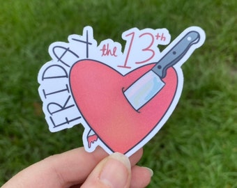 FRIDAY the 13TH Waterproof Sticker | Laptop Sticker | Funny Sticker | Water Bottle Sticker | Holiday Sticker