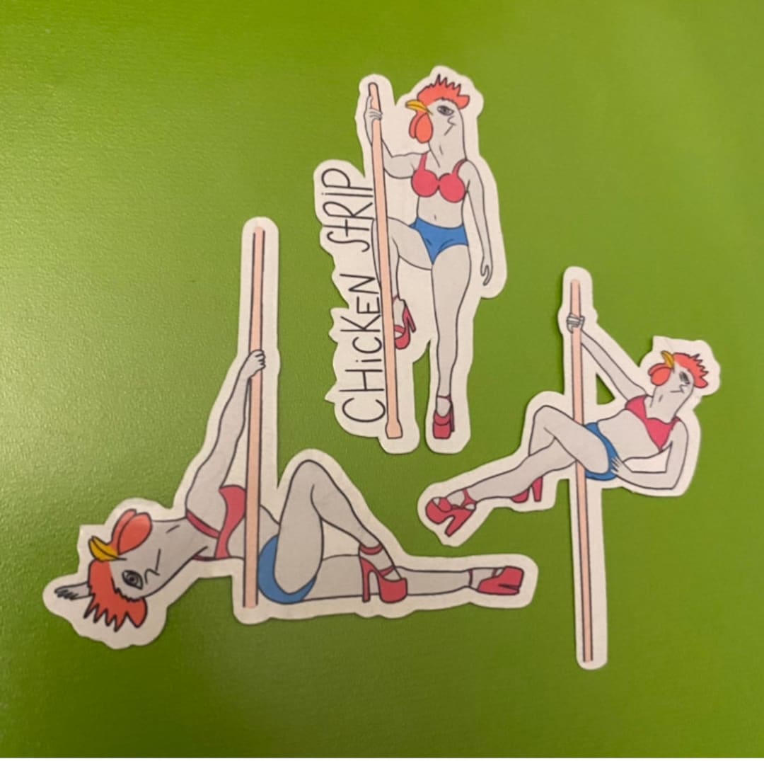 CHICKEN STRIPPERS STICKER Pack 3 Waterproof Sticker Laptop Sticker Funny  Sticker Water Bottle Sticker Food Porn Food Sticker - Etsy