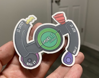 Giocattolo Stoner "SMOKE IT EXTREME" 420 Adesivo impermeabile / Adesivo per laptop / Adesivo divertente / Adesivo per bottiglia d'acqua / Adesivo Stoner