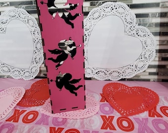 ONE (Cupidt) Valentines Candle/light Box SVG FILE for Laser Cut Files - Glowforge