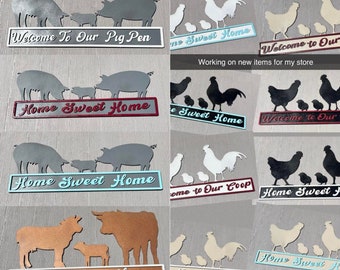 Farm Animal Signs (SVG FILE ONLY) No physical product shipped
