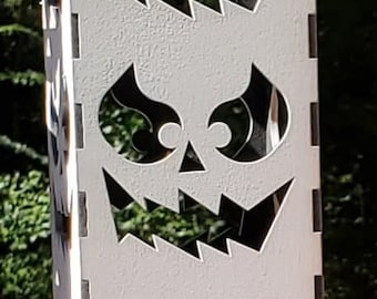 ONE (pictured face) Pumpkin Candle/light Box SVG FILE for Laser Cut Files - Glowforge