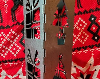 ONE (Tree & Gift) Christmas Candle/light Box SVG FILE for Laser Cut Files - Glowforge