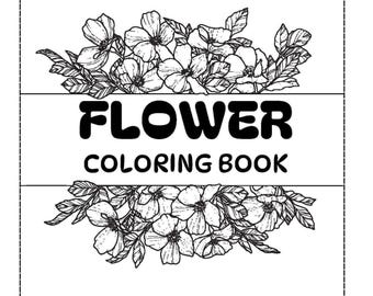 Blommålarbok PDF, 46 botaniska mönster för vuxna och barn