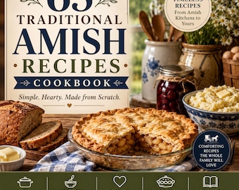 Amish Recipes | 65-Page PDF Cookbook, Traditional Country Comfort Dishes - Instant Download