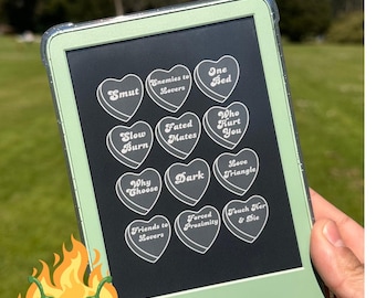 Spicy Book Trope Hearts • .epub Kindle Lock Screen Paperwhite • DIGITAL DOWNLOAD • Kindle MUST be ad-free!