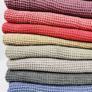 Bath Towel, Throw, Turkish  Blanket, Cotton Turkish Towel, Stone Washed Premium Quality Hand and Bath Towel, Spa Towel, Waffle Throw