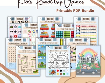 Road Trip Activities Pages for Kids