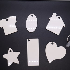 Sublimation Blanks: Double Sided Keychains