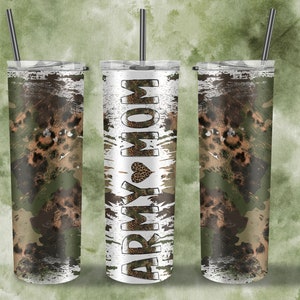 Army Mom 20 Unzen Tumbler Wrap Sublimationsdesign, 20 Unzen Skinny Tumbler Sublimationsdesign, Tumbler Wrap Design