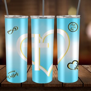 Prayer Warrior 20oz Skinny Tumbler Wrap Sublimation Design, Tumbler Wrap Design, Instant Digital Download PNG