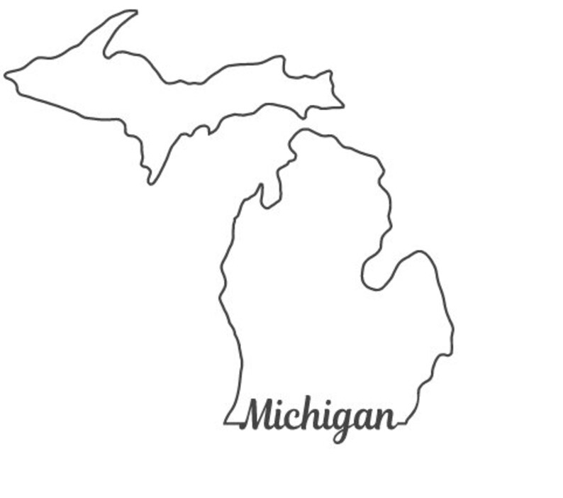 Michigan State Decal Outline 4 Designs Available - Etsy