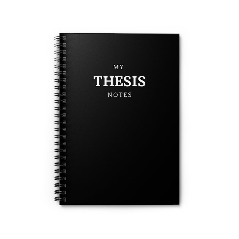 My Thesis Notes Spiral Notebook Ruled Line Etsy