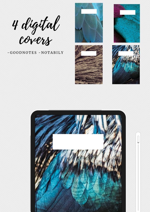 4 Portadas digitales plumas goodnotes - Etsy México