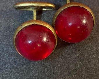 Vintage Red Cufflinks