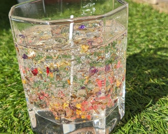 Dried Flower Candle - Fizzy Lemonade Collection - Mother's Day Gift