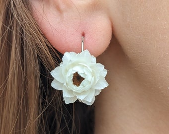 Dried flower earrings - dried flower jewelry - women's gift jewelry - Mother's Day gift