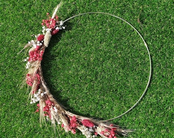 Wall-mounted dried flower crown - Dried flower decoration - Mother's Day gift - Birth gift