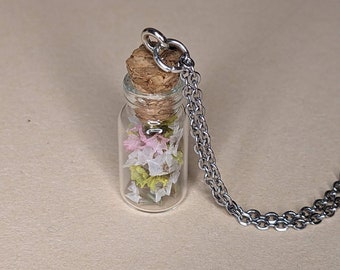 Natural flower pendant necklace - dried flower necklace - women's gift - dried flower jewelry - Mother's Day gift
