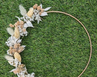 Wall-mounted dried flower crown - Dried flower decoration - Mother's Day gift - Birth gift