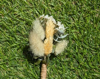 Flower buttonhole - dried flower buttonhole and preserved flowers - men's accessory - wedding