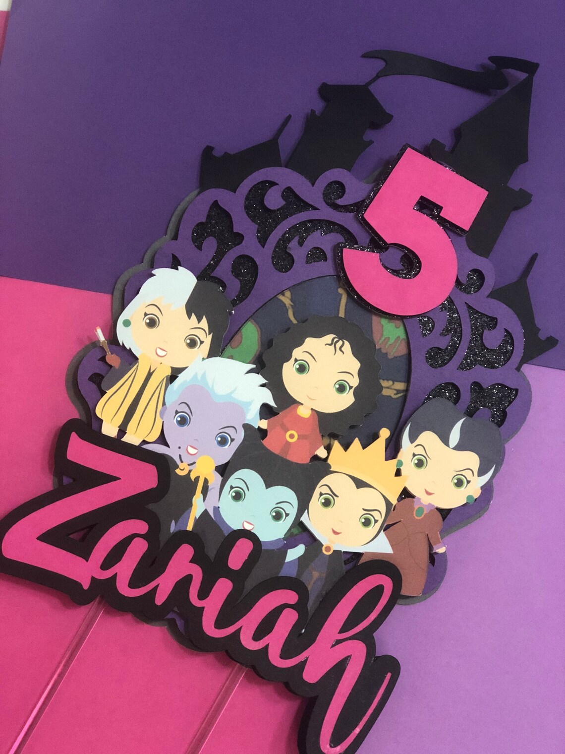VILLAINS Cake Topper. Boy or Girl Theme Villain Cake Topper. Etsy