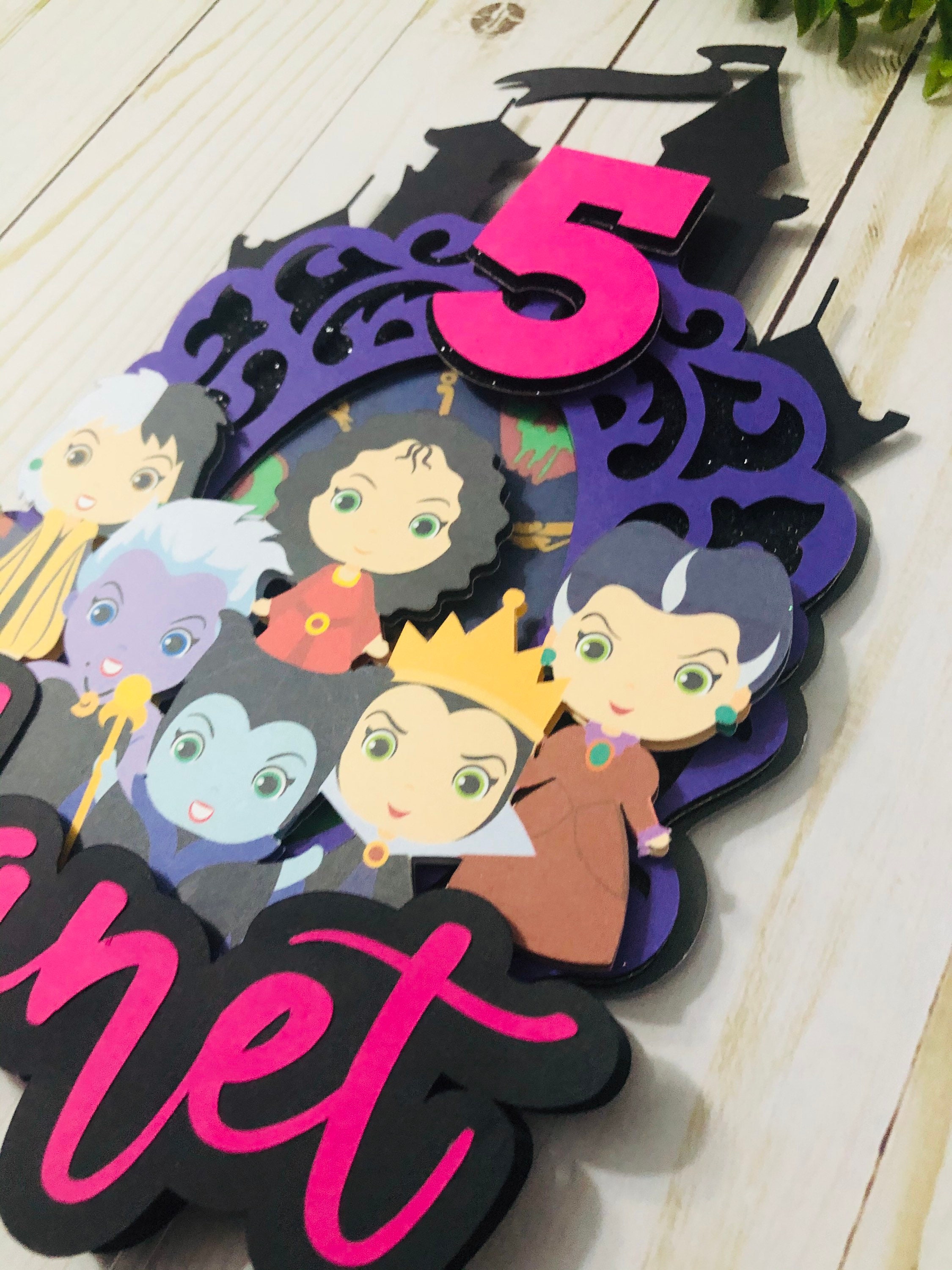 VILLAINS Cake Topper. Boy or Girl Theme Villain Cake Topper. Etsy