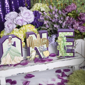 Frog Princess Birthday.  3D Letters ONE or Name.