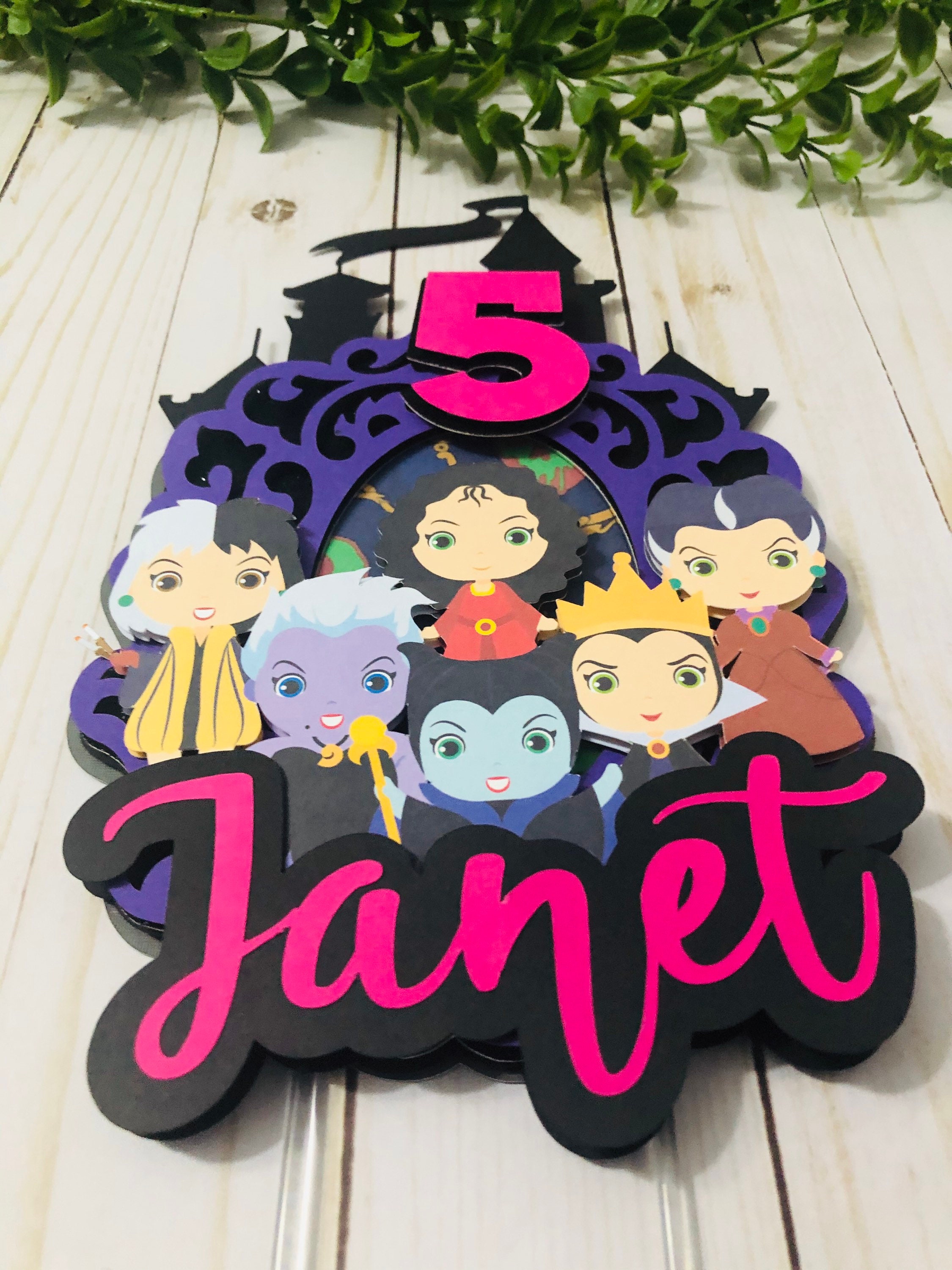 VILLAINS Cake Topper. Boy or Girl Theme Villain Cake Topper. Etsy