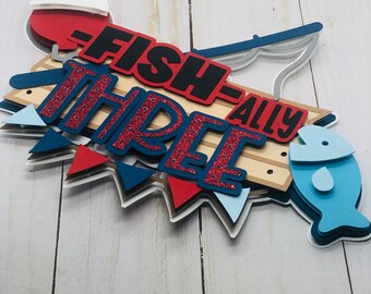O-Fish-Ally Birthday Cake Topper: Fishing Theme Party Decor