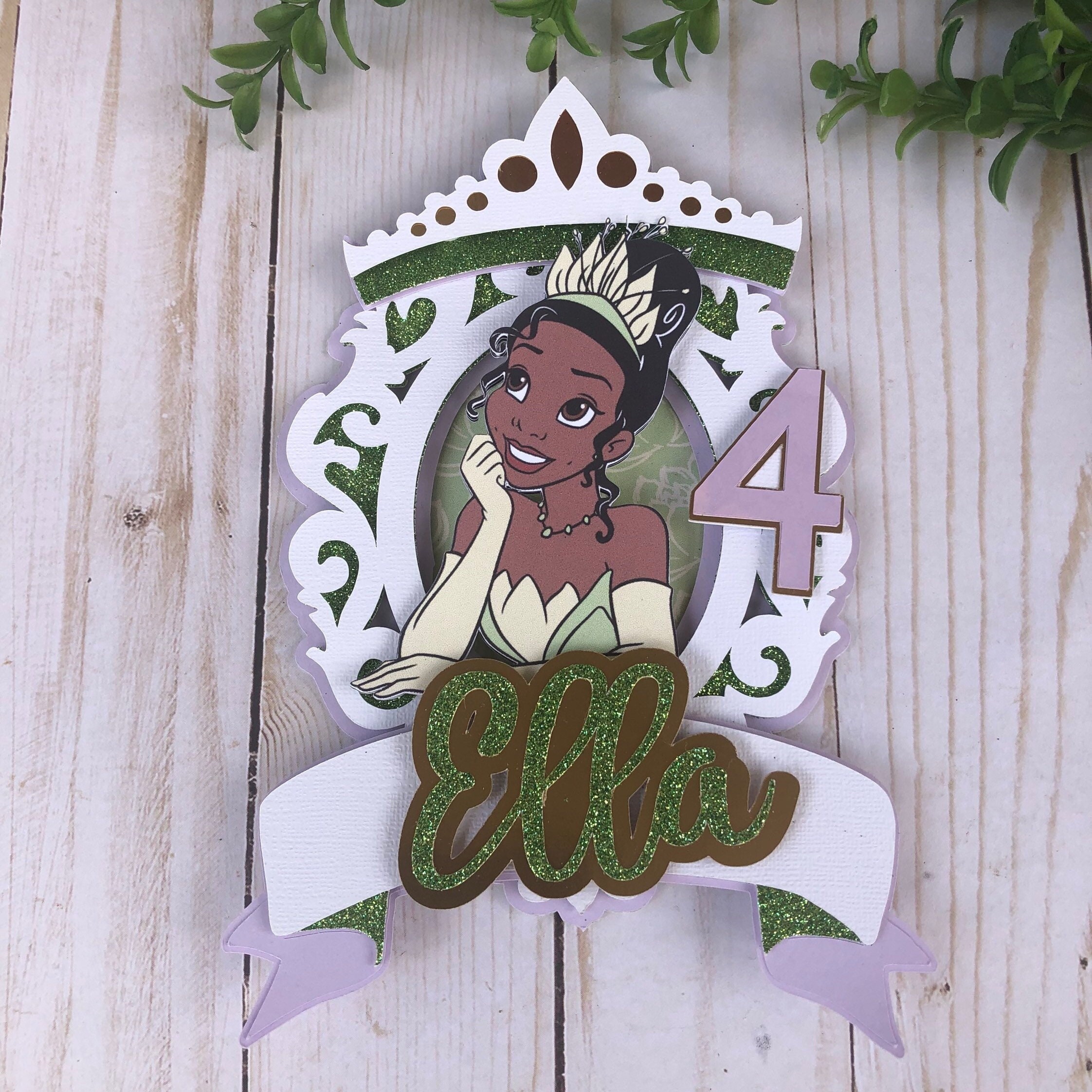 PRINCESS Cake Topper. Princess Tiana Inspired Centerpiece. - Etsy