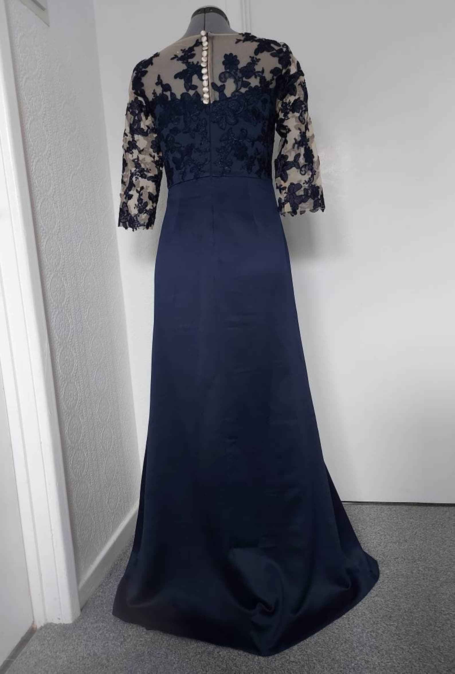 Handmade Navy Blue Lace Decorated Mother of the Bride Groom - Etsy