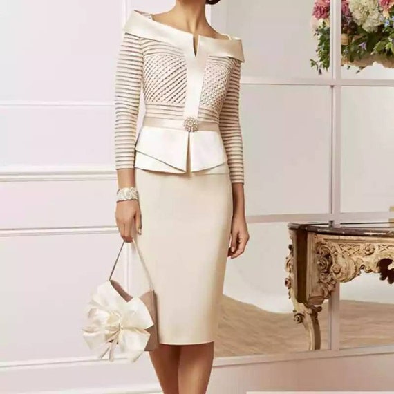 Handmade Cream 2 Piece Mother of the Bride Dress With Bolero