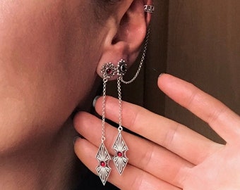 Armenian  long earrings Sterling silver