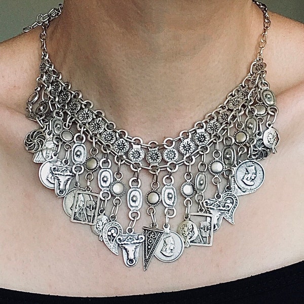 Armenian traditional necklace made of silver plated steel