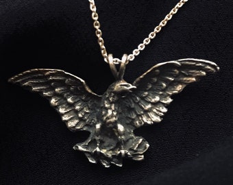 Sterling  silver  necklace  eagle  (unisex)